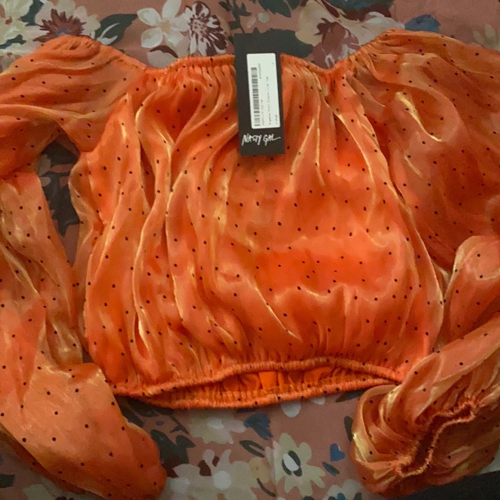 Orange Polka Dot Shirt